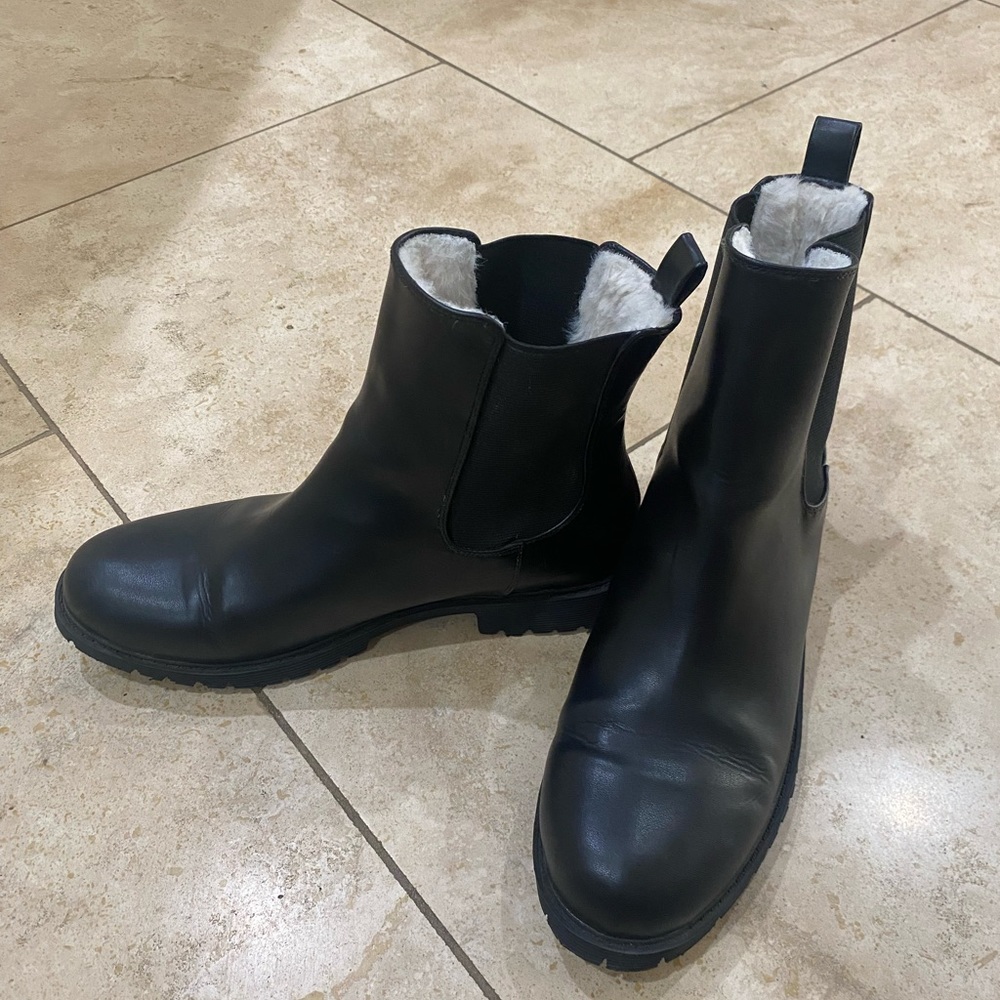 Loft faux fur Chelsea boots